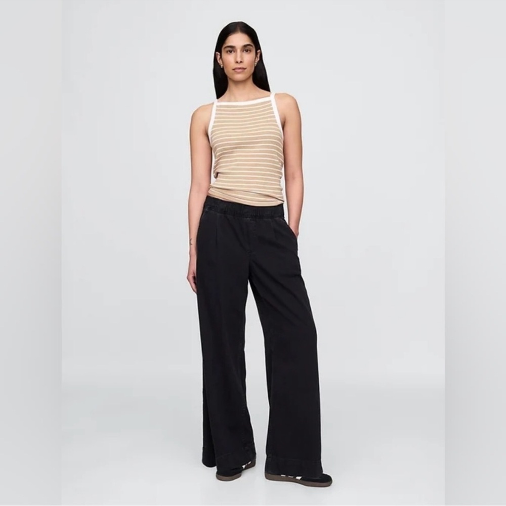 NEW! GAP Black Mid Rise Knit Easy Baggy Jeans 744816 🩷